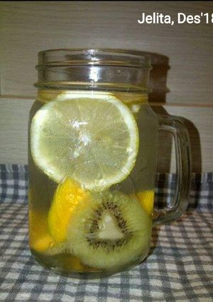 Foto resep Infused Water, Mango, Lemon Kiwi 🍋🥝