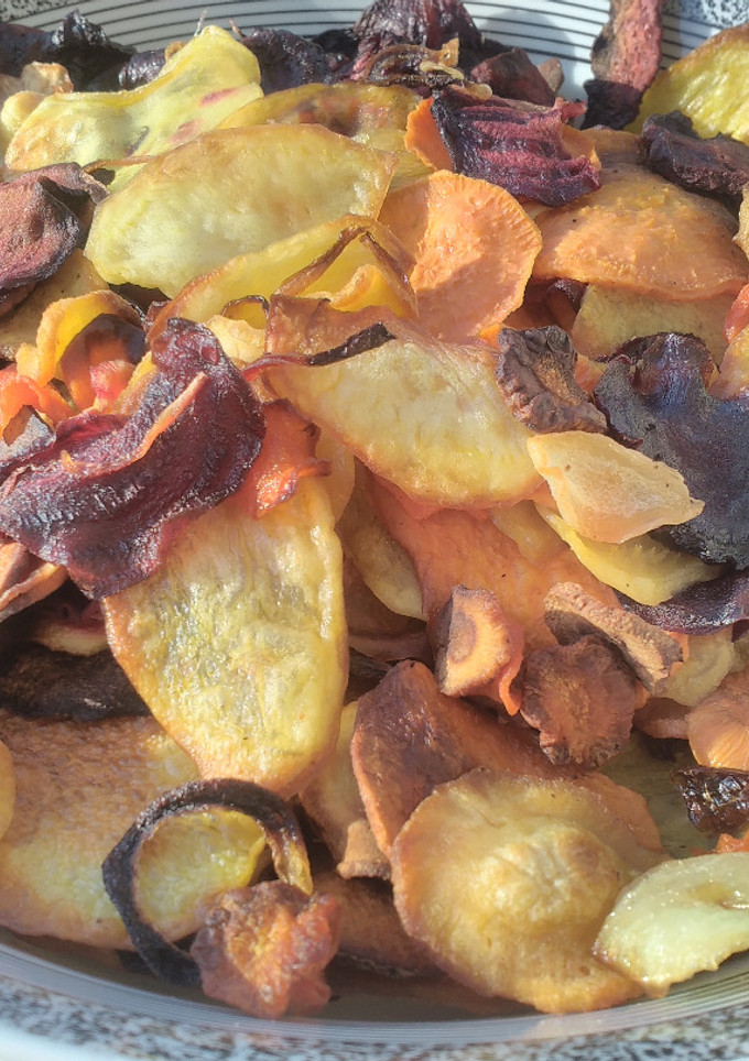 Una foto de Chips de verduras al horno