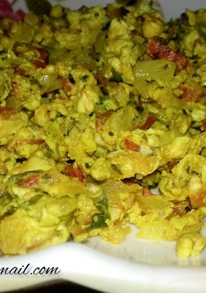 Una foto de Huevos revuelto estilo Paquistani