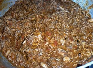 Una foto de Pulled pork al vino