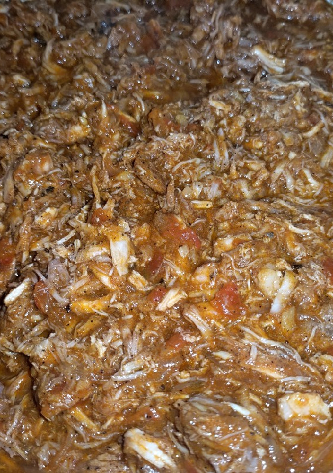 Una foto de Pulled pork al vino