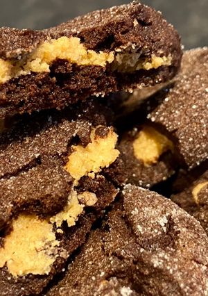 O poză a rețetei Biscuiți cu cacao și unt de arahide 😋😍.