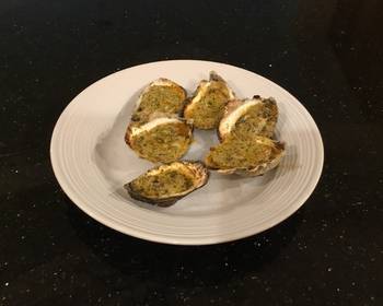 Easy Fast Cooking Grilled Oysters With GarlicRomano Herb Butter Delicious Nutritious