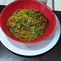 Mutton mince with onion A picture of Mutton mince with onion.
