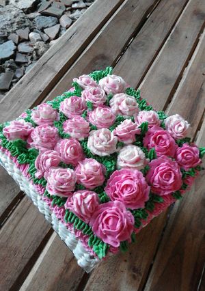Foto resep Brownies tart kebun bunga🌹🌺