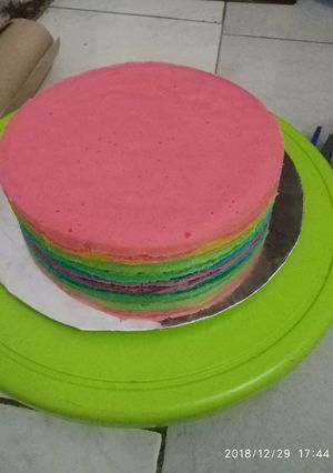 Foto resep Rainbow cake kukus