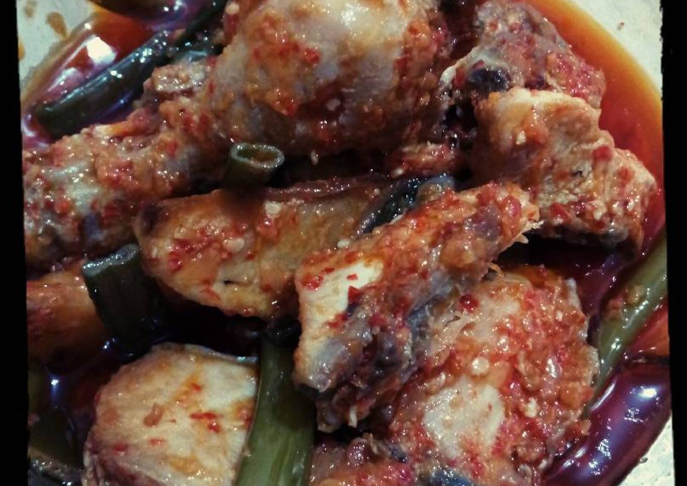 Balado campur ayam kentang