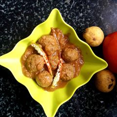 A picture of Muthiya/kofta.