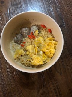 Foto resep Indomie kuah karbonara - indomie susu
