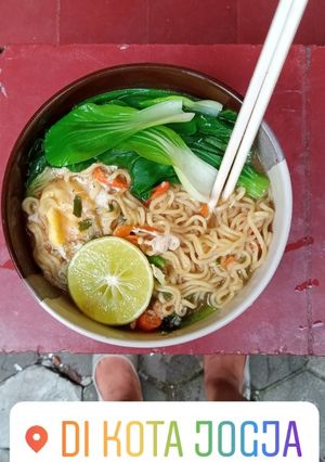 Foto resep Mie sedaap bakso caisin