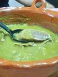Lengua de res en chile verde