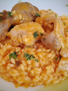 Una foto de Risotto ciego de conejo