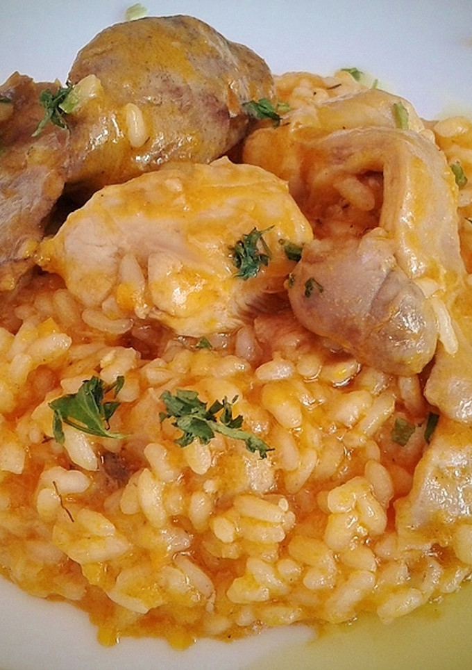 Una foto de Risotto ciego de conejo
