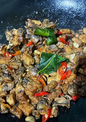 Foto resep Tumis kerang dara mix tempe pedas
