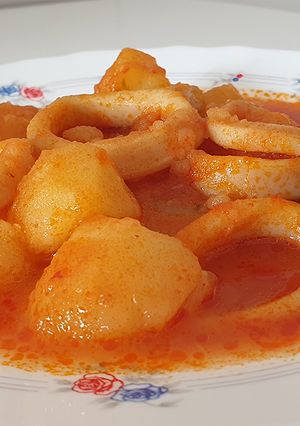 Una foto de Marmitako de calamares