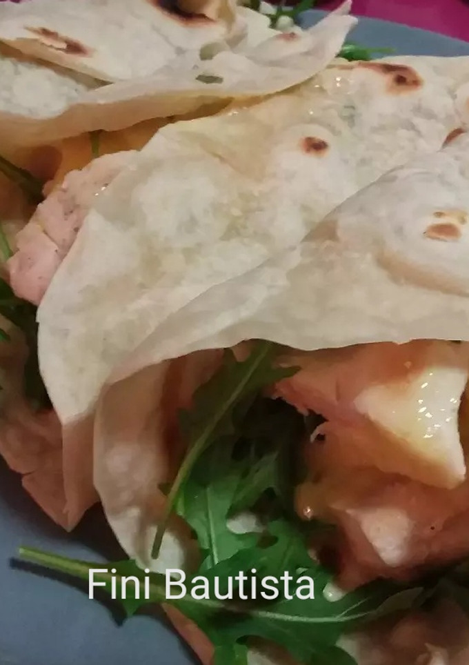 Una foto de Kebab con tortitas caseras