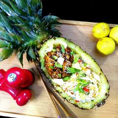 A picture of Pineapple fried rice.