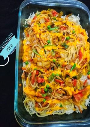 A picture of Singaporean rice.
