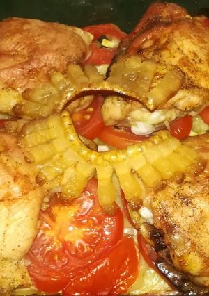 Sült csirkecomb coopé módra, Sandokánnak recept fotója