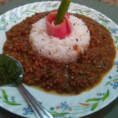 Lal Lobia with rice A picture of Lal Lobia with rice.