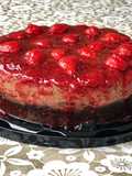 Cheesecake de Nutella com Geleia de Morango