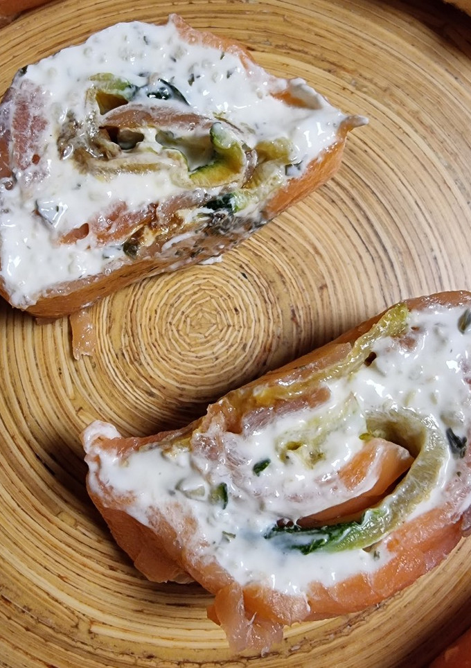 Una foto de Rollo de salmón