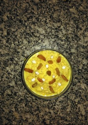 A picture of Parched paddy(khoi) kheer.