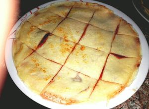 صورة لوصفة بان كيك بمربي الفراولة