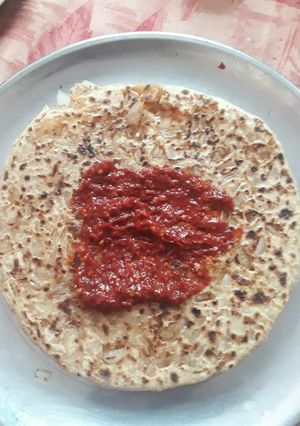 A picture of Onion paratha.