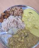 #LBC#brown rice,south indian kadi,Arabhi subji,pumpkin subji#
