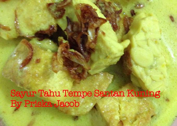 Resep Sayur Tahu Tempe Santan Kuning Oleh Priska Jacob Cookpad