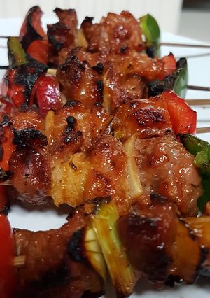 Foto resep Barbeque Grill Beef Skewer with Chef Sauce