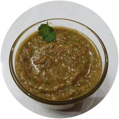 Coriander tomato chutney A picture of Coriander tomato chutney.