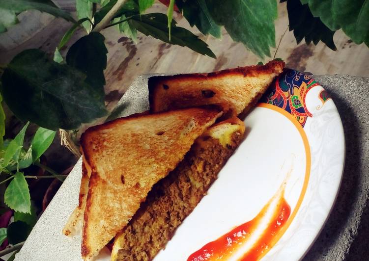 Recipe of Quick Soyachunk Tawa Sandwich