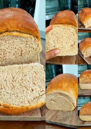 Foto resep Whole-Wheat Bread / Roti Gandum No Mixer dan No Ulen Lama2☺️
