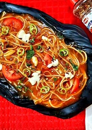 A picture of Soupy Tangy Speghetti.