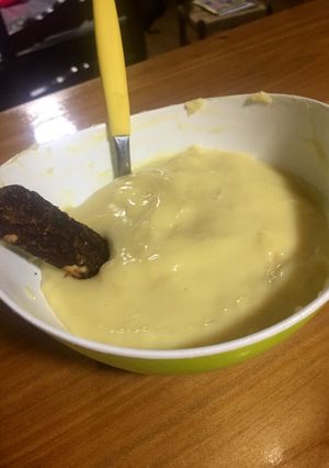 Una foto de Crema de vainilla rápida