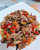 Cumi asin sambal matah