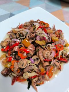 Foto resep Cumi asin sambal matah