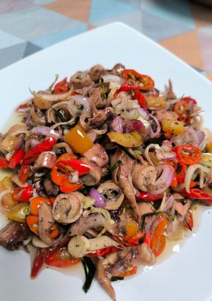 Foto resep Cumi asin sambal matah