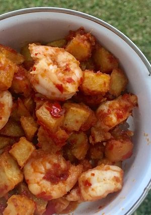 Foto resep Sambal goreng udang kentang