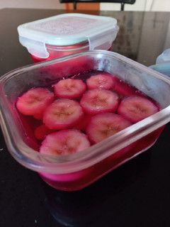 Una foto de Jalea con frutas