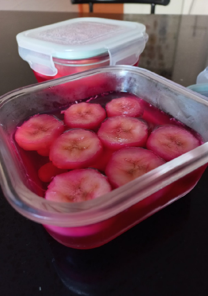 Una foto de Jalea con frutas