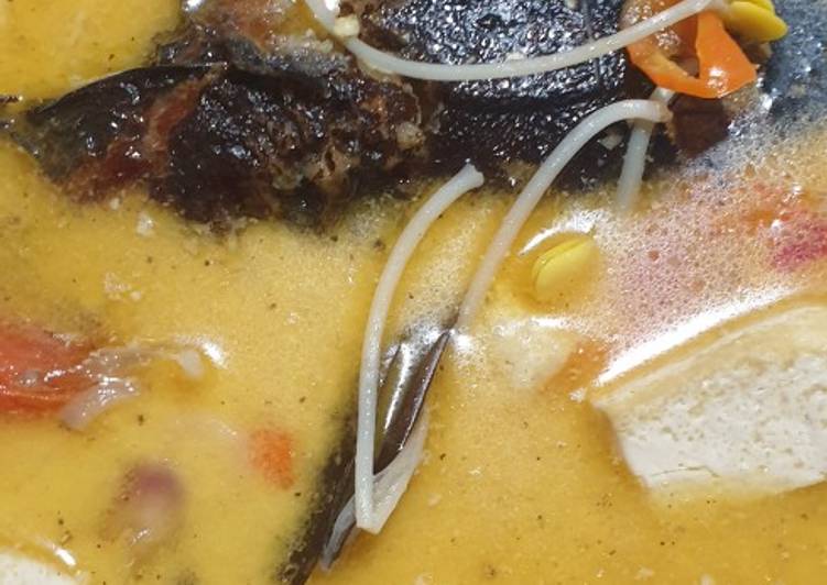 Sayur lodeh tahu panggang Lele