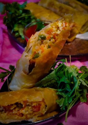 পনির স্প্রিং রোল (paneer spring roll recipe in Bengali) রেসিপির প্রধান ছবি