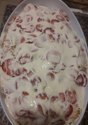 Una foto de Postre con frutillas