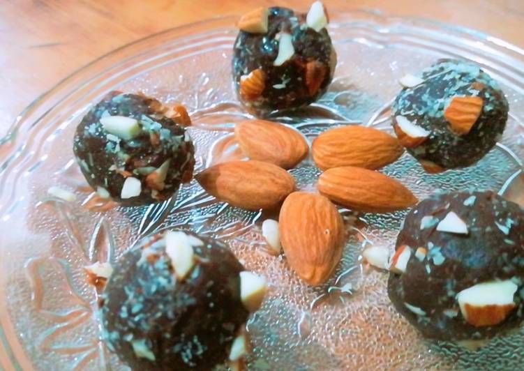 Almonds Chocolate Balls Recipe