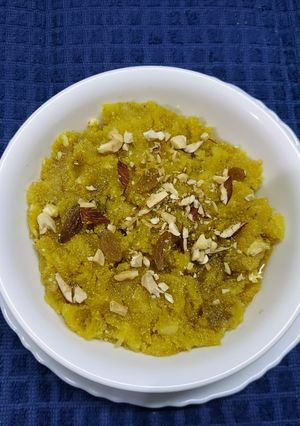 A picture of Pineapple Sheera or Halwa.