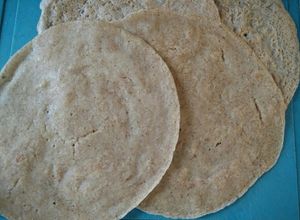 Una foto de Panqueques / Crepes de arroz yamaní y garbanzos (sin huevos, sin gluten)