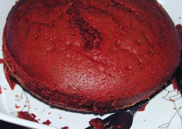 Steps to Prepare Quick Steamed Red Velvet Cake